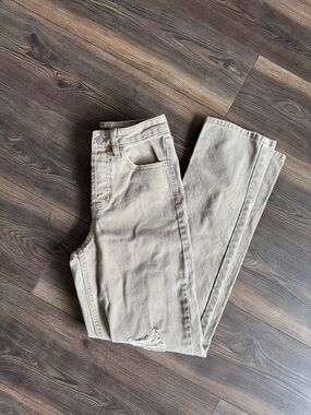 High rise straight jeans